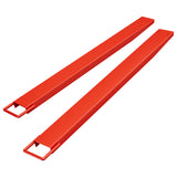 Garvee 94 Inch Heavy Duty Steel Forklift Extensions – Telescoping Pallet Fork Attachments for 4.5 in Wide Forks – Red – Extendable Loader Accessories – Industrial Material Handling – Includes a Pair of Gloves - Red