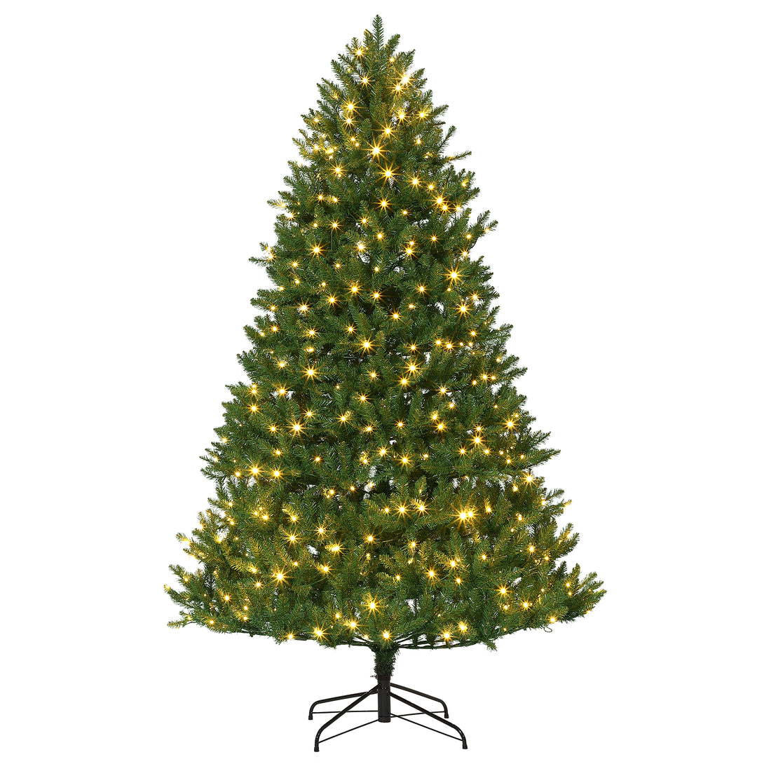 Garvee 7.5ft Artificial Christmas Tree, Realistic Full Shape Xmas Tree with 2178 Branch Tips, Fake Christmas Tree with Foldable Metal Base Stand, Home, Office, Party Decoration-Green