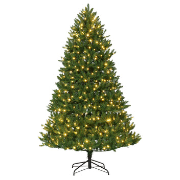 Garvee 9ft Artificial Christmas Tree, Realistic Full Shape Xmas Tree with 3380 Branch Tips, Fake Christmas Tree with Foldable Metal Base Stand, Home, Office, Party Decoration-Green