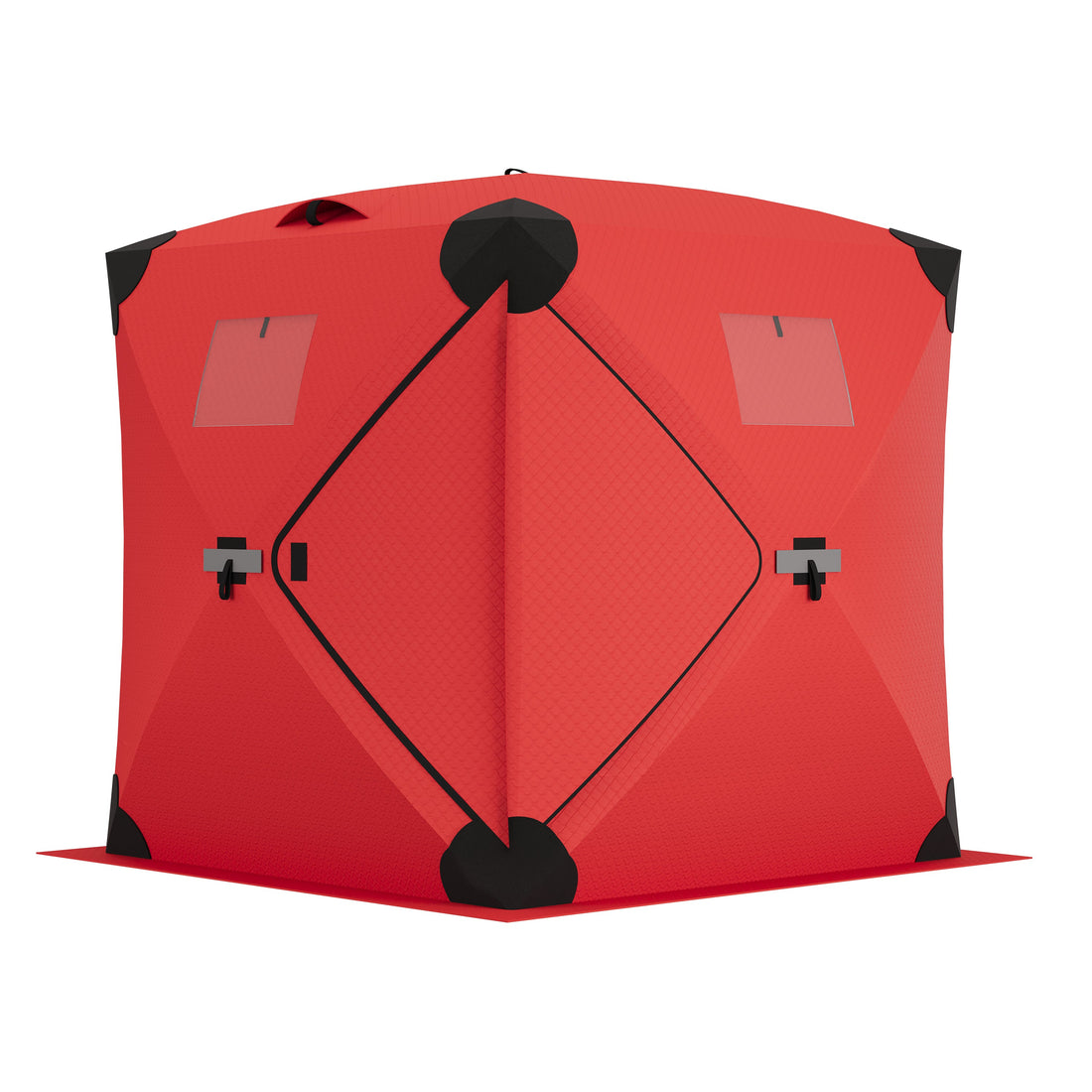 Garvee Ice Fishing Tent, Warmth Retaining Design Pop-Up Portable Hub-Style Ice Fishing Shelter, Thickening 34 Square Feet of Fishable Area, 3-Person Shelter