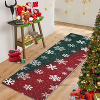 Garvee Bold Color Christmas Red & Green 2x8 Area Rugs - Non-Slip Reversible Washable Skin-Friendly Soft Rug - Machine Washable for Floor Washer, Pets & Baby Friendly Holiday Decor