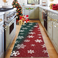 Garvee Bold Color Christmas Red & Green 2x6 Area Rugs - Non-Slip Reversible Washable Skin-Friendly Soft Rug - Machine Washable for Floor Washer, Pets & Baby Friendly Holiday Decor