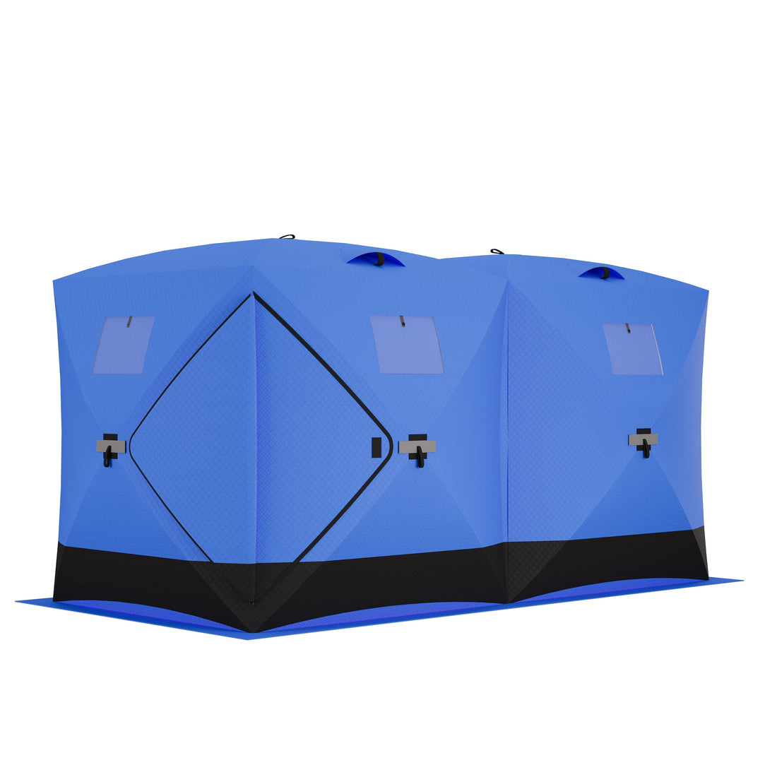 Garvee Ice Fishing Insulated Tent, Large Pop-Up Portable Hub-Style Ice Fishing Shelter, 6 Person Shelter 68 Square Feet of Fishable Area