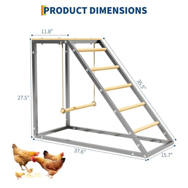 Garvee All-in-One Backyard Chicken Coop Starter Kit: Predator-Proof Walk-In Poultry Run, Roll-Away Nesting Box, Climbing Gym & Adjustable Cleaning spatula - Comfort for 1-4 Hens