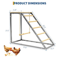 Garvee All-in-One Backyard Chicken Coop Starter Kit: Predator-Proof Walk-In Poultry Run, Roll-Away Nesting Box, Climbing Gym & Adjustable Cleaning spatula - Comfort for 1-4 Hens