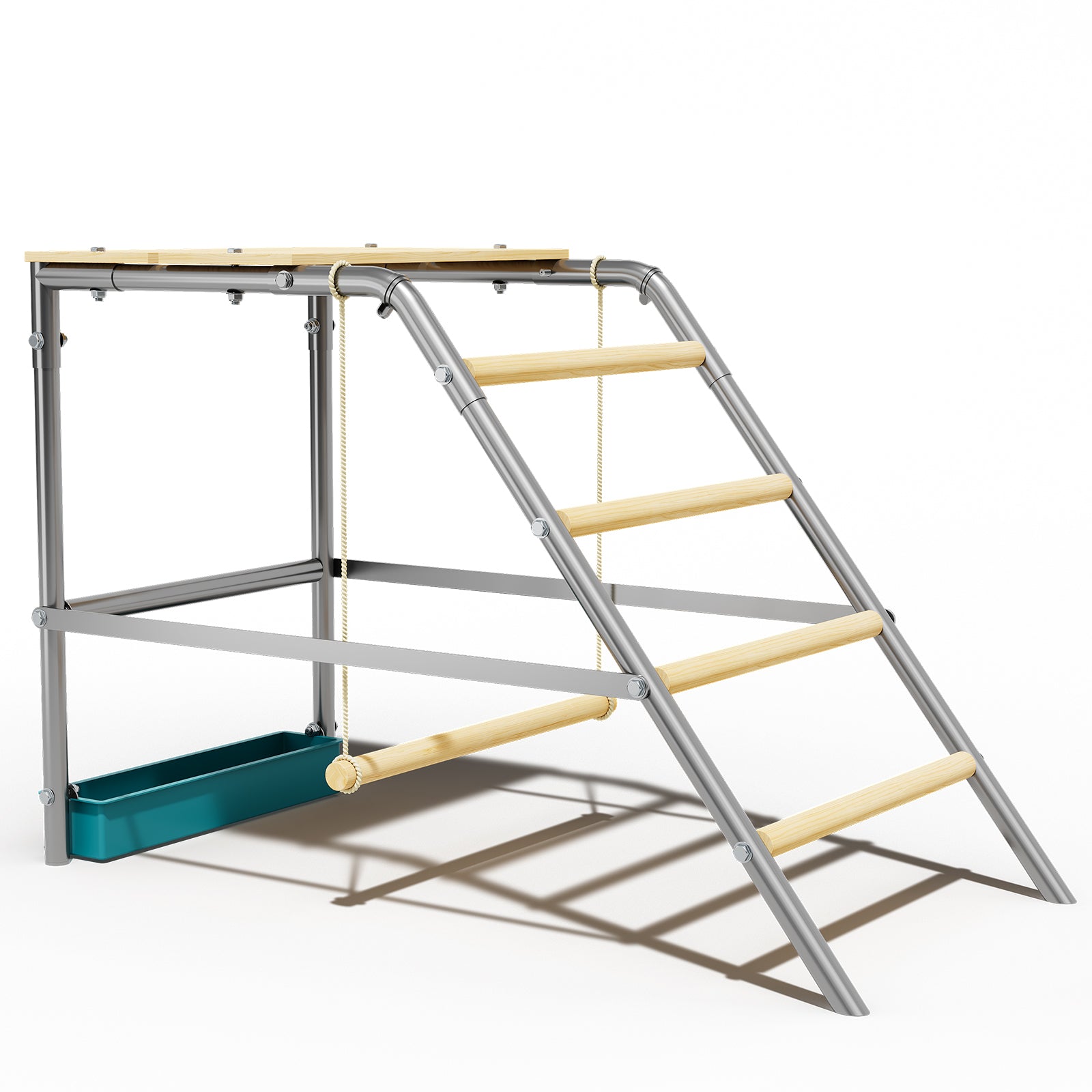 Garvee Chicken Perch with Swing, Sturdy Chicken Roosting Bars with Food Box for Backyard Farm, Chicken Perch for Coop, 37.4"L x 18.9"W x 28"H