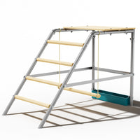 Garvee Chicken Perch with Swing, Sturdy Chicken Roosting Bars with Food Box for Backyard Farm, Chicken Perch for Coop, 37.4"L x 18.9"W x 28"H