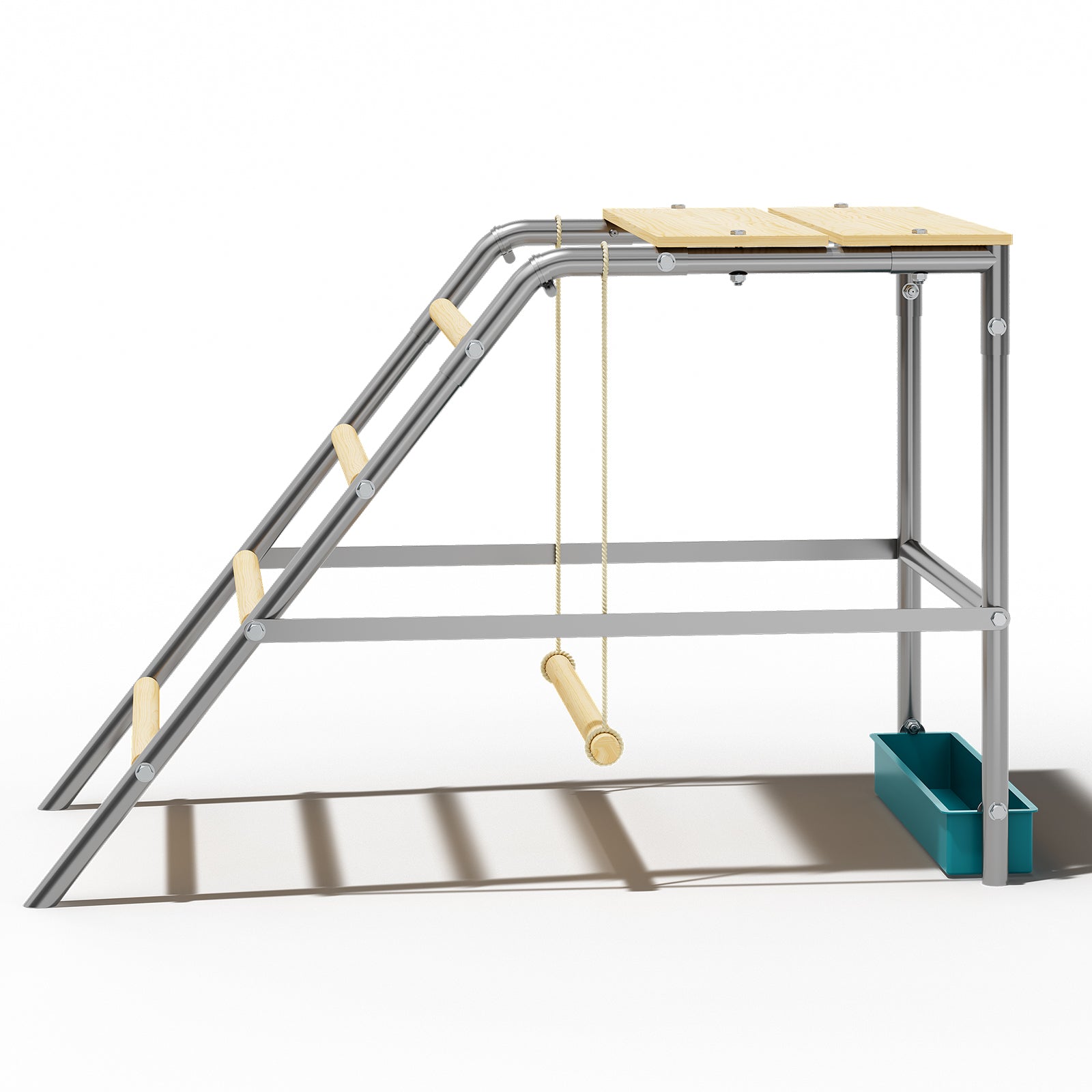 Garvee Chicken Perch with Swing, Sturdy Chicken Roosting Bars with Food Box for Backyard Farm, Chicken Perch for Coop, 37.4"L x 18.9"W x 28"H