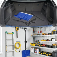 Garvee Snow Shovel with Assisted D-Ring Handle, Ergonomic Snow Pusher Shovel with 18 in Wide Blade, Lightweight & Durable Winter Tool for Driveway Walkway Garden Patio Yard