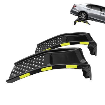 Garvee Heavy Duty Automotive Car Ramp Set – 2 Pack, 8,000 lbs Capacity, 8" Lift, Steel, Reflective Stickers, For Trucks, SUVs, Home Garage Maintenance, Tool Kit – Black