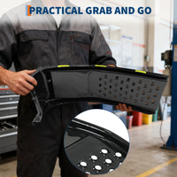 Garvee Heavy Duty Automotive Car Ramp Set – 2 Pack, 8,000 lbs Capacity, 8" Lift, Steel, Reflective Stickers, For Trucks, SUVs, Home Garage Maintenance, Tool Kit – Black