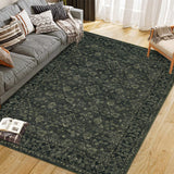 Garvee Vintage Boho Area Rugs Dark Green 6'x9' Washable Non-Slip Large Rugs for Living Room Bedroom Dining Room Nursery Office Farmhouse - Dark Green
