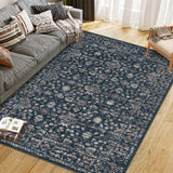 Garvee Vintage Boho Area Rugs Black 6'x9' Washable Large Rugs for Living Room Bedroom Dining Room Nursery Office Farmhouse Home Decor - Black