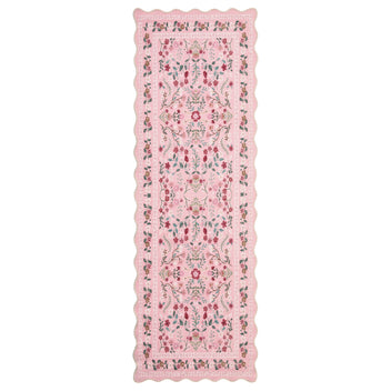 Garvee Floral Area Rug with Unique Shape - Rustic Natural Design Non-Slip Machine Washable Rug, Soft Bohemian Rug
