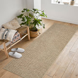 Garvee Modern Rainbow Easy Jute Area Rugs, Washable Contemporary Natural Indoor Outdoor Rug, Non Slip Floor Carpet for for Living Room Bedroom Nursery Office Farmhouse Patio Backyard RV - Jute