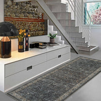 Garvee Washable Runner Rugs, Reddish Brown 2'X6' Antique Distressed Long Rug, Modern Non Slip Stain Resistant Vintage Print Accent Carpet for Living Room Bedroom Dining Office Farmhouse Hallway Entryway