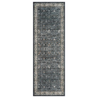 Garvee Washable Runner Rugs, Black 2'X6' Antique Distressed Long Rug, Modern Non Slip Stain Resistant Vintage Print Accent Carpet Floor Mat for Living Room Bedroom Dining Office Farmhouse Hallway Entryway