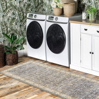 Garvee Washable Runner Rugs, Beige Yellow 2'X6' Antique Distressed Long Rug, Modern Non Slip Stain Resistant Vintage Print Accent Carpet for Living Room Bedroom Dining Office Farmhouse Hallway Entryway