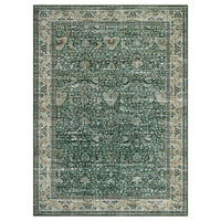 Garvee Washable Area Rugs, Green 5'X7' Antique Distressed Large Rug for Living Room, Modern Non Slip Stain Resistant Vintage Print Accent Carpet Floor Mat for Bedroom Dining Office Farmhouse