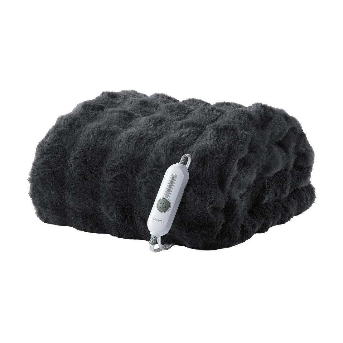 Garvee Heated Blanket King, Dual Control Faux Fur Electric Blanket with 4 Heat Settings, Soft Bubble Blanket with 8 Hour Auto-Off & Overheat Protection, for Gifts Home Couch or Bed, Dark Grey