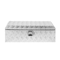 Garvee 48X15 Inch Truck Bed Tool Box, Heavy-Duty Aluminum Diamond Plate Storage Chest, Waterproof with Lock, for Trucks, Trailers, RVs, and Warehouses, Silver