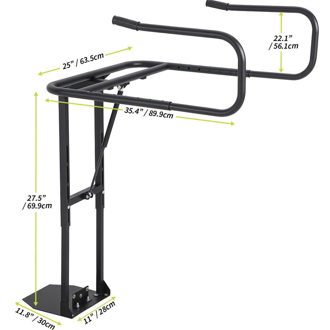 Garvee Hydraulic Metal Hot Tub Cover Lifter - Heavy-Duty Adjustable Spa Lid Remover - Global Undermount, No-Drill Install - Fits 32"–52", Single Gas Rod - Single Gas Rod Width 32"–52" Galvanized