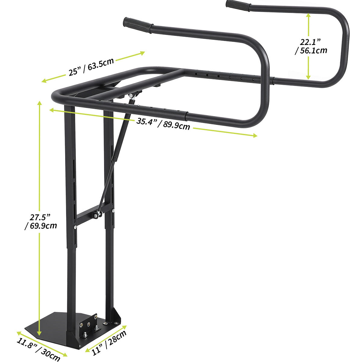 Garvee Hydraulic Metal Hot Tub Cover Lifter - Heavy-Duty Adjustable Spa Lid Remover - Global Undermount, No-Drill Install - Fits 32"–52", Single Gas Rod - Single Gas Rod Width 32"–52" Galvanized