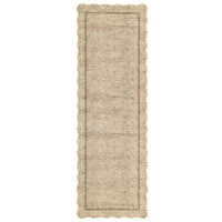 Garvee 2' × 6' Modern Scalloped Border Runner Rug, Machine Washable Non-Slip Low-Pile Rug for Hallway, Kitchen & Entryway, Black And White