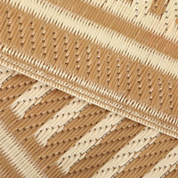 Garvee Waterproof Reversible Outdoor Rug 8x10ft – Modern Brown Plastic Straw Carpet, UV Resistant, Easy to Clean, Collapsible, Ideal for Patio, Garden, Deck, RV, Balcony