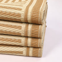 Garvee Waterproof Reversible Outdoor Rug 8x10ft – Modern Brown Plastic Straw Carpet, UV Resistant, Easy to Clean, Collapsible, Ideal for Patio, Garden, Deck, RV, Balcony