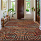 Garvee Washable Area Rug – Modern Geometric Low Pile Rug with Non-Slip Backing, Soft Neutral Carpet for Living Room, Bedroom, Dining Room & Home Office - Colorful