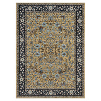 Garvee 10' × 13' Vintage Oriental Medallion Area Rug, Machine Washable Non-Slip Low-Pile Soft Rug for Living Room, Bedroom & Dining Room, Brown