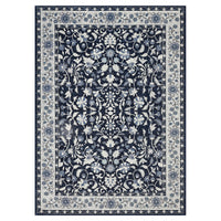 Garvee 8' × 10' Vintage Oriental Medallion Area Rug, Machine Washable Non-Slip Low-Pile Soft Rug for Living Room, Bedroom & Dining Room, Blue