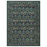 Garvee Washable 5x7 Area Rug Non-Slip Low Pile Stain Resistant Soft Carpet Vintage Floral Oriental Home Decor Green