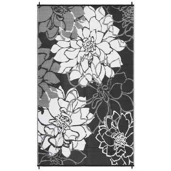 Garvee Large Outdoor Rug 9x18 Waterproof Reversible Floral Design Polypropylene Plastic Straw Non-Slip UV Resistant Patio Deck RV Camping