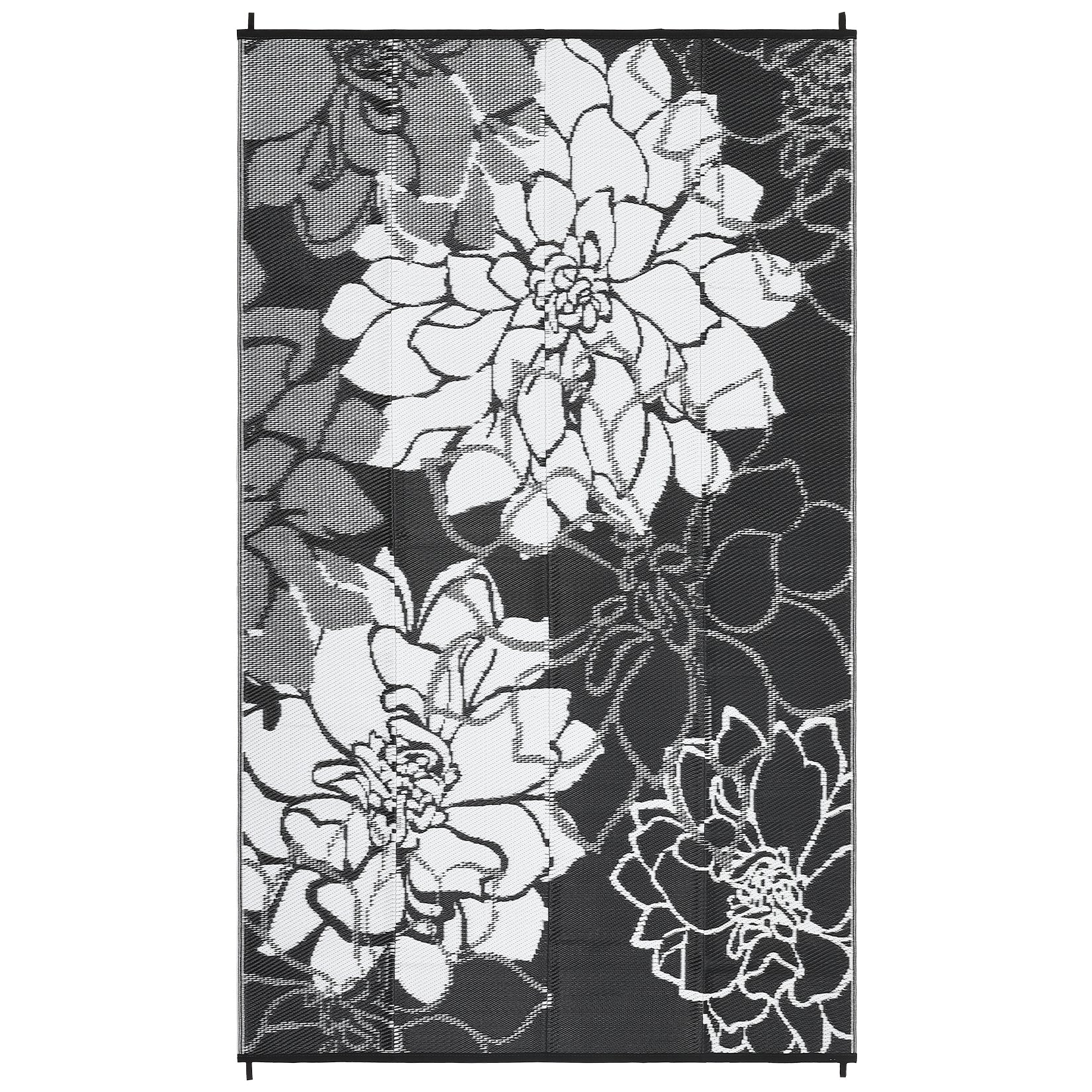 Garvee Outdoor Plastic Straw Rug 8x10 Waterproof Reversible UV Resistant Foldable Lightweight with Carry Bag for Patio Deck Porch