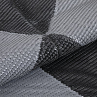 Garvee Outdoor Plastic Straw Rug 8x10 Reversible Waterproof Patio Rug Black/Grey Diamond for Camping, RV, Porch, Balcony, Picnic, Beach