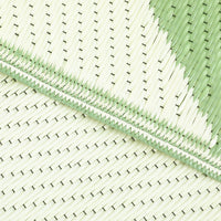Garvee Outdoor Rug 10x14 Large Plastic Straw Rug Waterproof Reversible Portable Camping Rug Green Diamond for Patio Porch Balcony