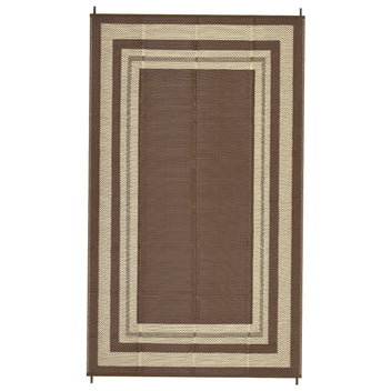 Garvee Outdoor Rug 10x14 Large Waterproof Reversible Plastic Straw Rug for Patio, RV, Balcony, Beige Panel
