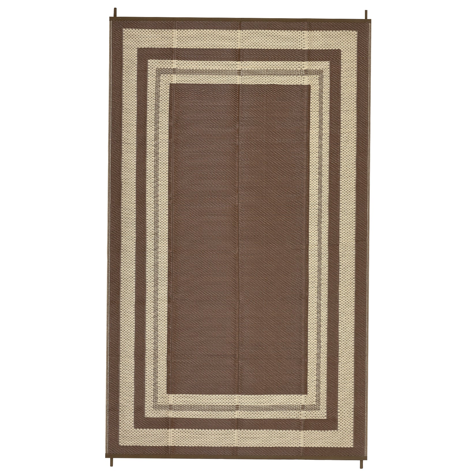 Garvee Outdoor Rug 10x14 Large Waterproof Reversible Plastic Straw Rug for Patio, RV, Balcony, Beige Panel
