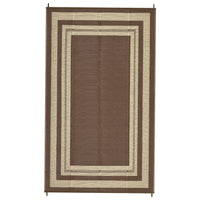 Garvee Outdoor Rug 10x14 Large Waterproof Reversible Plastic Straw Rug for Patio, RV, Balcony, Beige Panel