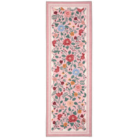 Garvee 2x6 Floral Bathroom Runner Rug Machine Washable Non-Slip Pink Soft Low Pile Lightweight Indoor Floor Mat