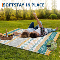 Garvee Outdoor Area Rug Waterproof Plastic Straw Rug, Boho Reversible RV Mat, Stain-Resistant Indoor Outdoor Carpet for Picnic, Deck, Balcony, Beach, Patio, 10' × 20'