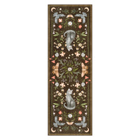 Garvee Mystic Cat Washable Runner Rug 2x6 Soft Non-Slip Synthetic Fiber Floral Design for Kitchen Hallway Entryway