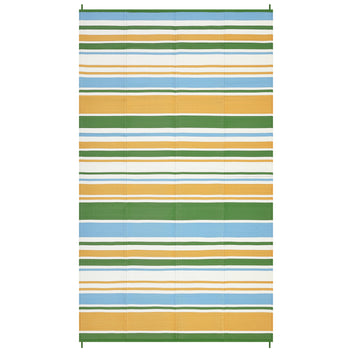 Garvee Outdoor Rug 8x10 Colorful Geometric Lines Reversible UV-Resistant Waterproof Patio Beach RV