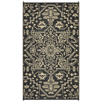 Garvee Waterproof 9x12 Outdoor Rug Reversible Plastic Straw Rug for Patio, Camping, Beach Black/Coffee