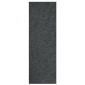 Garvee 2' x 6' Modern Minimalist Solid Color Runner Rug, Washable Non-Slip Low-Profile Woven Rug for Hallway & Kitchen, Charcoal