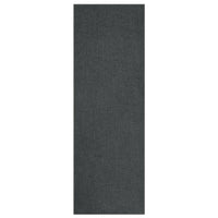 Garvee 2' x 6' Modern Minimalist Solid Color Runner Rug, Washable Non-Slip Low-Profile Woven Rug for Hallway & Kitchen, Charcoal