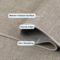 Garvee Woven Textured Area Rug 5x7 Washable Non-Slip Low Pile Carpet Taupe for Living Room Bedroom Nursery