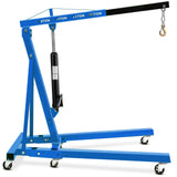 Garvee 2 Ton Hydraulic Cherry Picker Engine Hoist, Foldable Crane Lifter, Workshop, Warehouse, Auto Repair, 4400LBS, Red